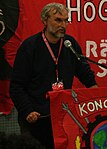 Per-Åke Westerlund, Rättvisepartiet Socialisterna, som fick 1519 röster i Riksdagsvalet 2002 (bilden från partiets kongress 2008).