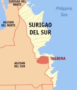 Tagbina na Surigao do Sul Coordenadas : 8°27'28"N, 126°9'28"E