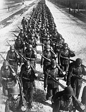 Polish infantry marching with their rifles Polish infantry marching -2 1939.jpg