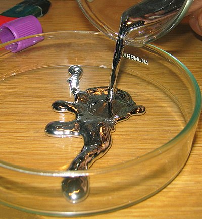 Pouring liquid mercury bionerd