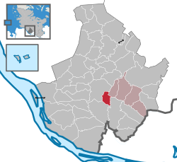 Elhelyezkedése Schleswig-Holstein térképén