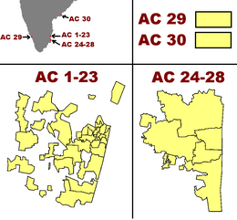 Map of Assembly constituencies in Puducherry