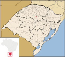 Localização de Quinze de Novembro no Rio Grande do Sul