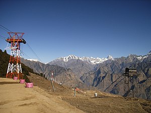 Ropeway di Joshimath, Uttarakhand.