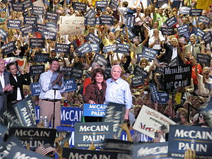 The GOP ticket, John McCain and running mate S...