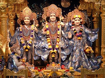 English: Deities of Sri Sri Sita-Rama, Lakshma...