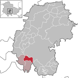 Tidigare läge för kommunen Stützerbach i Ilm-Kreis