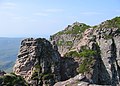 Felsen auf dem Gipfelgrat des Stac Pollaidh