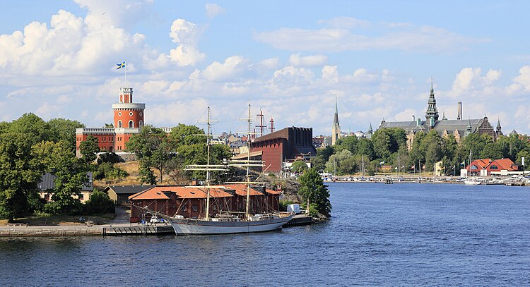 Вид на Стокгольм: Касселет, Музей «Вазы» и Музей северных стран