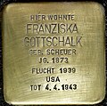 Stolperstein für Franziska Gottschalk (Beethovenstraße 10)