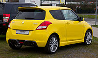 Suzuki Swift Sport 3-door (rear)