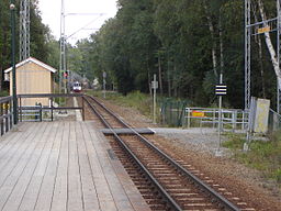 Täljö station 2010 före upprustning av plattform och bana