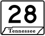 State Route 28 marker