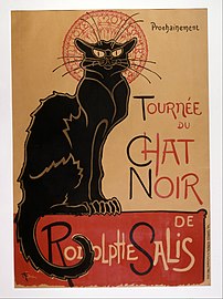 Théophile Alexandre Steinlen, Tournée du Chat noir, affiche (1896).