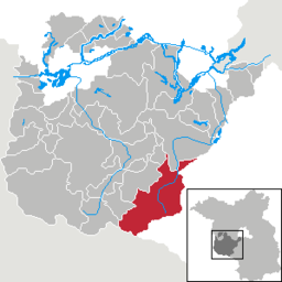 Läget för staden Treuenbrietzen i Landkreis Potsdam-Mittelmark