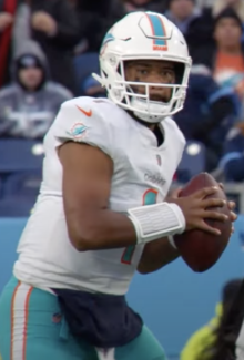 Tua Tagovailoa (2020-present) Tua Tagovailoa Dolphins-Titans JAN2022.png