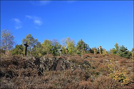 Vue sur le chemin de croix.