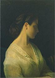 『若い娘の肖像』 1880年頃 岐阜県美術館