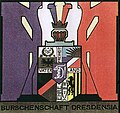 Das Wappen der Dresdensia auf einer alten Couleurkarte