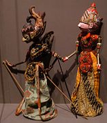 Marionetas wayang golek de Java (Indonesia), Asian Art Museum, San Francisco (California)