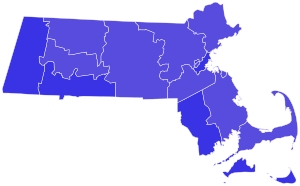 2002 United States Senate election in Massachusetts results map by county.svg