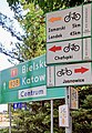 Tablice trasy rowerowej 24C w Cieszynie