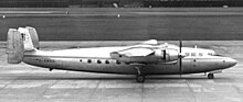 BKS Air Transport Airspeed Ambassador G-AMAD, which crashed on landing at Heathrow on 3 July 1968. Airspeed Ambassador G-AMAD BKS 1965.jpg