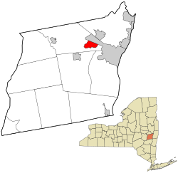 Location in Albany County and the state of New York.