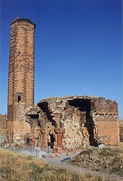 The ruins of Menüçehr Camii near Kars, Turkey, believed to be the oldest Seljuk mosque in Anatolia.