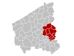 Arrondissement di Tielt – Mappa