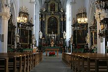 Innenraum der Stadtpfarrkirche in Baden AG