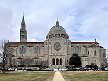 The Basilica of the National Shrine of the Immaculate Conception, the centerpiece of the campus Basilica of the National Shrine of the Immaculate Conception - exterior 3.jpg