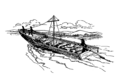 Image 61Most Missourians traveled longer distances by water, and large cargo was transported by bateaux (shown above). (from History of Missouri)