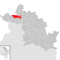 ブレゲンツ郡におけるブレゲンツの位置の位置図