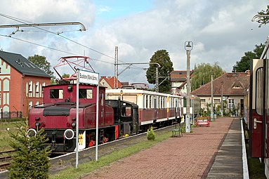 Dworzec w Buckow (lokomotywa EL 4)