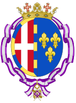 Description de l'image Coat of Arms of Anne of Orléans, Duchess of Apulia (Order of Queen Maria Luisa).svg.