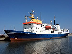 The 78-metre (256-foot) Danish fisheries research vessel Dana. DANA 2004 ubt.jpeg