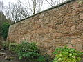The hollow heated wall of the walled gardens.