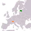 Location map for Estonia and Switzerland.
