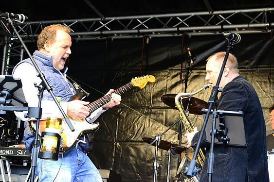 Farmers Road Blues Band, Open Air beim Kranhaus Elmshorn 2015 (commons)