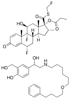 Fluticasone propionate and salmeterol.svg