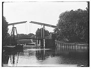 Dubbele houten ophaalbrug vastgelegd door Jacob Olie in 1891