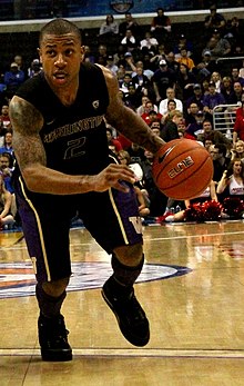 Thomas with the Washington Huskies in 2011 IsaiahThomas22.jpg