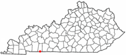 Location of Guthrie, Kentucky