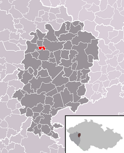 Location in Rokycany District