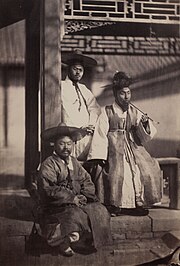 One of the earliest photographs depicting yangban Koreans, taken in 1863 Koreans oldest pic 3.jpg
