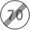 End of 70 km/h speed limit