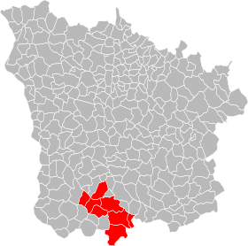 Localisation de Communauté de communes du Sud-Nivernais