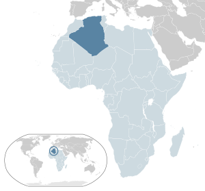 Дунен карта тӀара Алжир