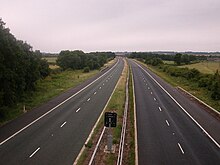 The M45 motorway, originally called the Dunchurch Link, was one of the first motorways built in the UK, and is now one of the quietest M45 Motorway near Barby - geograph.org.uk - 31743.jpg